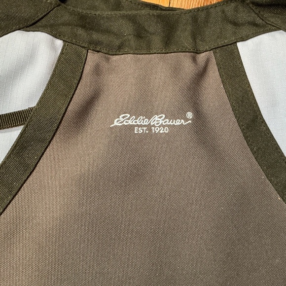 Eddie Bauer Large Black Blue Nylon Tote Bag Travel Gym Work Carryall - Picture 7 of 7